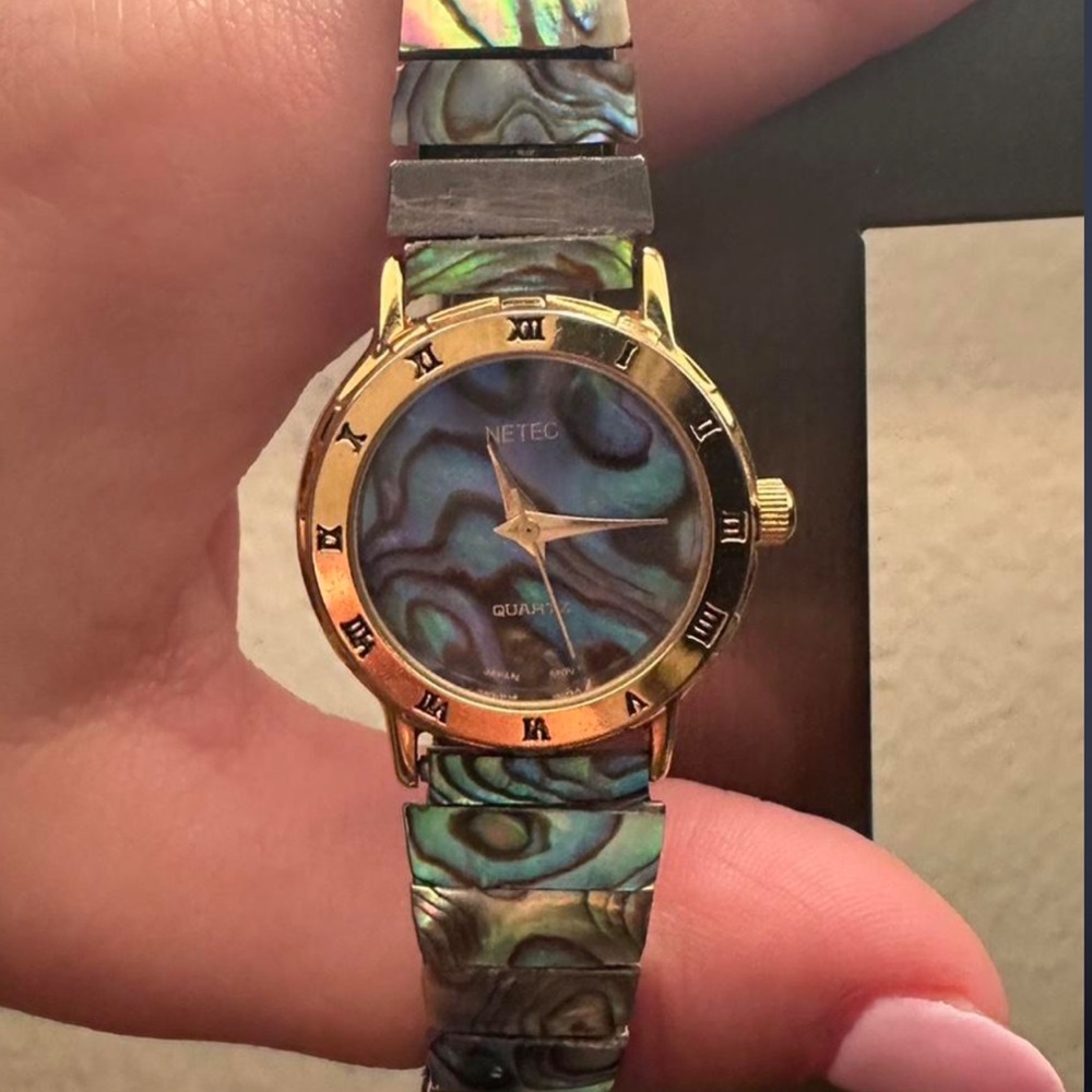 Mother of Pearl/Abalone    Watch face AND band - Picture 2 of 5